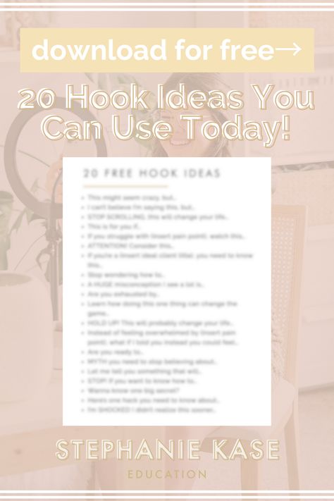 Hey guys! Struggling to engage your audience and make them stop scrolling? I've got you covered! I've created a special gift just for you. Dive into 20 proven hook ideas that will captivate your viewers and leave them craving for more. Whether you're creating reels, Instagram captions, YouTube videos, podcast episodes, blog posts, or emails, these hooks will work like magic. Subscribe now and gain immediate access to this invaluable resource! Instagram Hooks Ideas, Hooks For Ig Reels, Scroll Stopping Hooks, Caption Hooks For Instagram, Instagram Reels Hooks, Hook Captions For Instagram, Instagram Hook Captions, Instagram Hook Ideas, Instagram Caption Hooks