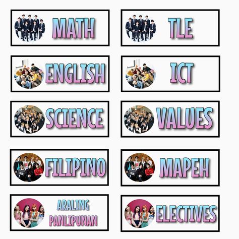 Blackpink Notebook Label, Sticker Subject Label, Blackpink Subject Labels, School Subject Labels Aesthetic Filipino, Enhypen Subject Labels Template, Enhypen Subject Labels, Subject Labels For Notebooks Printable, Enhypen Subject Labels For Notebooks, Subject Printable Labels