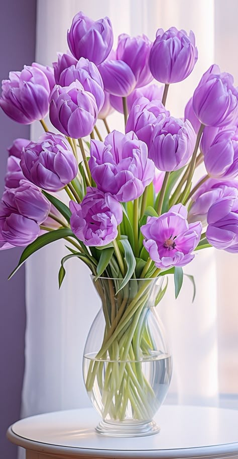 Purple Flowers Wallpaper, Lovely Flowers Wallpaper, Front Porch Christmas Decor Ideas, Porch Christmas Decor Ideas, Purple Tulips, Porch Christmas Decor, Front Porch Christmas, Beautiful Flower Arrangements, Front Porch Christmas Decor