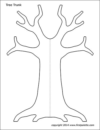 3d Tree Craft Template, Paper Tree Classroom Wall, Pin The Leaf On The Tree Game, Tree Shapes Design, Bare Tree Template, Tree Trunk Template Free Printable, Free Printable Tree Without Leaves, Tree Branch Template Free Printable, Tree Templates For Kids Free Printable