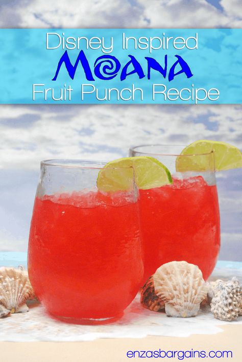 Fruit Punch Recipe, Disney Cocktails, Disney Inspired Food, Disney Drinks, Party Punch Recipes, Disney Desserts, Disney Dinner, Disney Movie Night, Punch Drinks