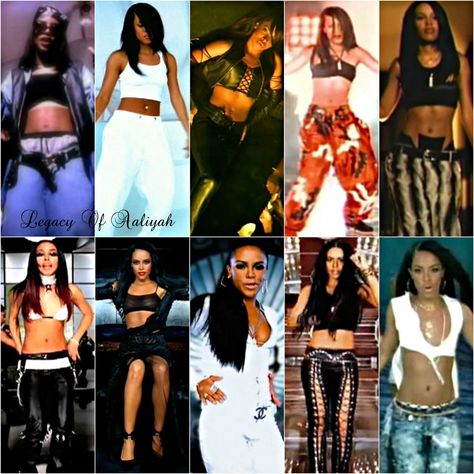 Aaliyah Leather Outfit, Aaliyah More Than A Woman Outfit, Aaliyah Style 2000s, Aaliyah Music Video Outfits, Aaliyah Outfits 90s Costume, Aaliyah Outfits 90s, Aaliyah Core Outfits, Aaliyah Outfits 2000s, Aaliyah Style 90s Outfits