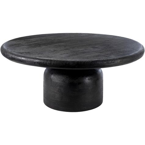 Bret Modern & Contemporary Coffee Table - On Sale - Bed Bath & Beyond - 39459907 Black Modern Coffee Table, Nested Coffee Table, Rectangle Coffee Table Wood, Black Coffee Table, Pedestal Coffee Table, Luxury Coffee Table, Room Coffee Table, Black Coffee Tables, Contemporary Coffee Table