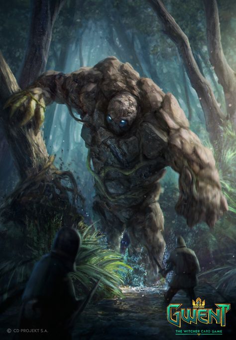 ArtStation - GWENT - Earth Elemental, Bogna Gawrońska Earth Element Art, Earth Golem, Earth Monster, Earth Elemental, Viking Metal, Witcher Art, Earth Element, Heroic Fantasy, Fantasy Beasts