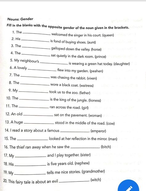 Noun Gender Noun Gender Worksheet For Class 3, Gender Nouns Worksheet For Grade 3, Gender Worksheet Class 3, Gender Worksheet For Class 1, Gender Worksheet Grade 4, Gender Worksheets For Grade 2, Nouns Worksheet Grade 3, Gender Nouns Worksheet, Noun Worksheet Grade 3