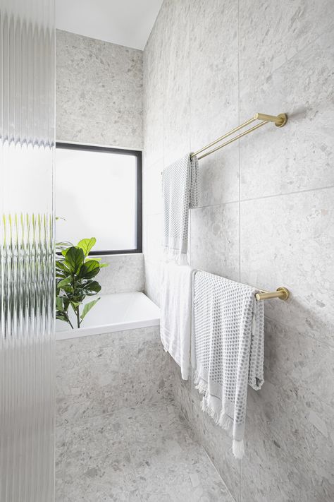 5 on-trend bathroom elements — Adore Home Magazine Terrazo Tiles Bathroom, Bathroom Elements, Terrazzo Bathroom, Timber Vanity, White Terrazzo, Latest Bathroom, Terrazzo Tile, White Subway Tiles, Terrazzo Tiles