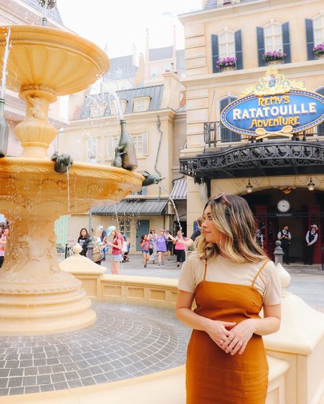 emily nelson 💙✨ on Instagram: "bonjour! je m’appelle emile 🤎 yesterday i got a preview to ride remy’s ratatouille adventure - it was adorable!! and the new area in…" Emily Nelson, Ratatouille Disney, Disney Pics, Disney Orlando, Disney Pictures, Disney Outfits, Graduation Dress, Disney World, One Shoulder Dress