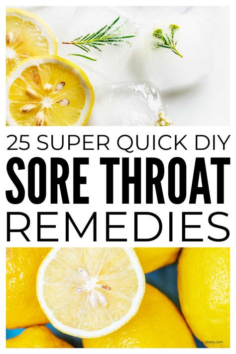 Discover the 25 best quick DIY sore throat remedies you can make easily at home for instant sore throat relief that really works. #sorethroat #sorethroatrelief #sorethroatremedy #diyremedies #homemaderemedies Sore Throat Home Remedy, Diy Remedies For Sore Throat, At Home Sore Throat Remedies, Diy Throat Remedies, What To Take For A Sore Throat, What To Do With A Sore Throat, Eo For Sore Throat, Homemade Tea For Sore Throat, Quick Home Remedy For Sore Throat