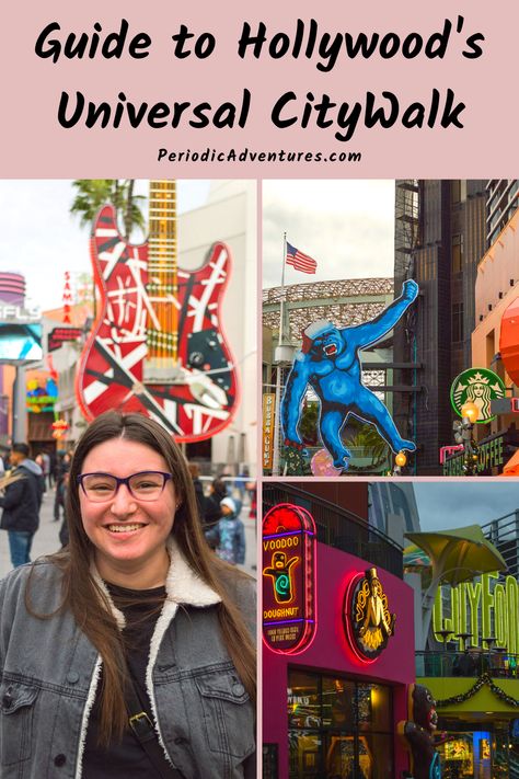 Hollywood Things To Do, Voodoo Donuts, Los Angeles Itinerary, Universal City Walk, Hollywood Restaurants, Angeles Aesthetic, Universal Citywalk, Universal Hollywood, Los Angeles Aesthetic