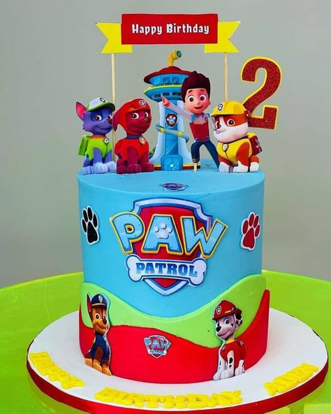 Paw Patrol Fondant Cake, Toddler Birthday Cakes, Sweet Birthday Cake, Paw Party, Paw Patrol Birthday Cake, 4th Birthday Cakes, Traditional Wedding Cake, Sweet Birthday, Fondant Decorations