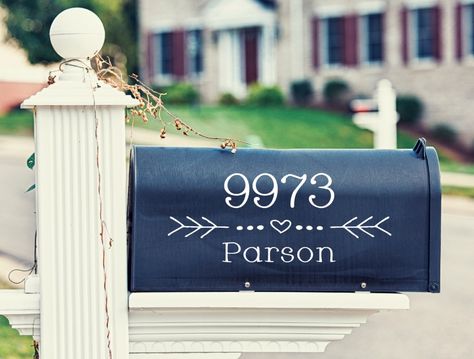 for gabby chair Fancy Numbers, Mailbox Decal, Mailbox Stickers, Mailbox Landscaping, Painted Mailboxes, Custom Mailboxes, Mailbox Decals, Mail Boxes, Porch Makeover