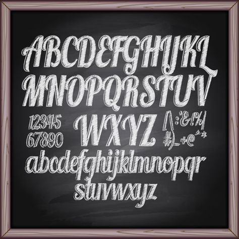 Chalkboard Fonts Alphabet, Chalkboard Letters, Free Chalkboard Fonts, Chalkboard Alphabet, Alphabet With Numbers, Chalk Fonts, Chalkboard Doodles, Chalkboard Fonts, Chalkboard Writing