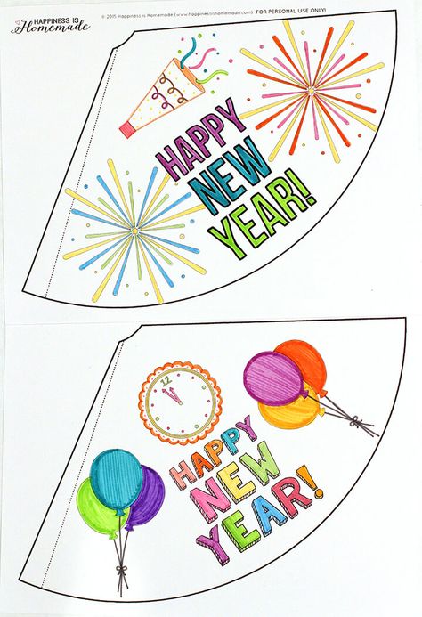 Diy Party Crackers, Nye Party Hats, Nye Kids, Diy Party Poppers, New Year Hat, Party Hat Template, New Year's Eve Crafts, Kids New Years Eve, New Year's Eve Activities