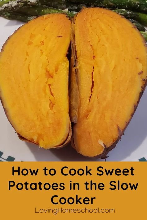 Once you learn How to Cook Sweet Potatoes in the Slow Cooker, you will not want to cook them any other way! They are perfect every time! Crock Pot Sweet Potatoes, Low Carb Meatloaf, Raw Sweet Potato, Homemade Iced Tea, Boiling Sweet Potatoes, Slow Cooker Sweet Potatoes, Crock Pot Potatoes, Twice Baked Potatoes Casserole, Roasted Vegetables Oven