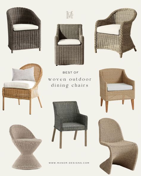 Manchester Outdoor Dining Chair curated on LTK Wicker Dining Chairs Outdoor, Wicker Outdoor Dining Chairs, Outdoor Wicker Dining Chairs, Woven Dining Chairs, Stylish Dining Room, Wicker Dining Chairs, Outdoor Dining Chair, Wicker Chairs, Patio Dining Chairs