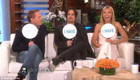 Johnny Depp and Gwyneth Paltrow spill their sexy secrets on Ellen  #dailymail Funny Would You Rather, Common Job Interview Questions, Funny Christmas Games, Would You Rather Game, Mile High Club, Hen Weekend, Sleepover Games, Road Trip Games, Fun Questions To Ask