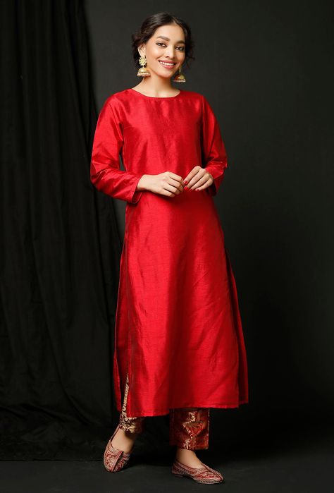 red pure raw silk kameez brocade banarasi wedding salwar kameez pant trouser Indian custom made to measure Pakistani cloths women dresses Silk Kameez, Raw Silk Kurta, White Long Gown, Wedding Salwar Kameez, Kaftan Gown, Pant Trouser, Embroidery Leaf, Kurti Embroidery Design, Indo Western Dress