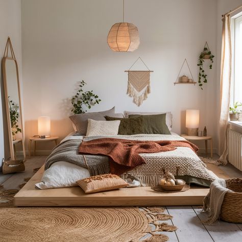 Japanese Scandinavian House Japanese Scandinavian House, Shikibuton Bedroom, Scandinavian Japanese Interior Design, Scandi Cabin, Scandinavian Cabin Interior, Pnw Cabin, Japanese Inspired Bedroom, Japanese Scandinavian, Scandinavian Cabin