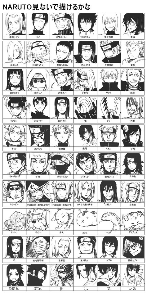 That's a lot of characters...why is the bottom row just Sasuke? -_- Naruto Necklace, Karin Naruto, Naruto Tattoo, Naruto Sketch, Naruto Drawings, Naruto Shippuden Characters, Naruto Shippuden Sasuke, Naruto Uzumaki Shippuden, Naruto Pictures