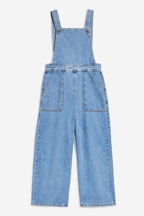 Wide Cropped Leg All In One | Topshop Gingham Jumpsuit, Blue Mom Jeans, Outfit Png, Denim Dungarees, High Street Fashion, Jean Overalls, Bib Overalls, Fashion Sewing Pattern, Topshop Outfit