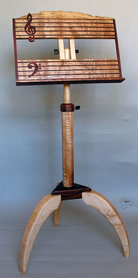 Wooden Music Stand, Wooden Musical Instruments, Sheet Music Stand, Home Music Rooms, Music Stands, Church Furniture, Guitar Stands, Music Stand, Small Woodworking Projects