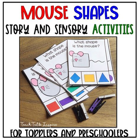 Shape Literacy Activities Preschool, Mouse Shapes Activities, Mouse Shapes Activities Preschool, Mouse Activities For Preschool, Mouse Paint Activities Preschool, Ecfe Ideas, Shape Activities For Toddlers, Mouse Paint Activities, Preschool Mouse