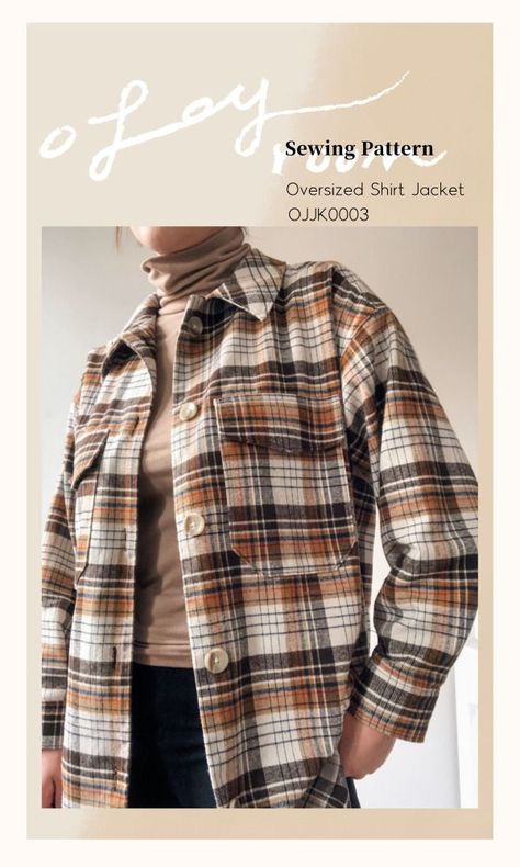 Oversized Jacket Pattern, Fabric Tutorial, Jacket Sewing, The Avatar, Winter T Shirts, Oversized Flannel, Loose Fit Shirts, Clothes Sewing, Textile Arts