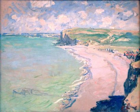 Claude Monet, 1840- 1926, French Beach at Pourville, 1882, oil on canvas Artist Monet, American Impressionism, Claude Monet Paintings, Claude Monet Art, Plein Air Landscape, Monet Art, Monet Paintings, Impressionist Artists, Pierre Auguste Renoir