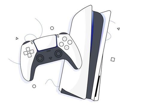 Ps5 Controller Drawing, Playstation 5 Logo, Playstation Logo Art, Ps5 Drawing, Playstation 5 Wallpaper, Playstation Drawing, Playstation Illustration, Ps5 Wallpaper, Game Controller Art