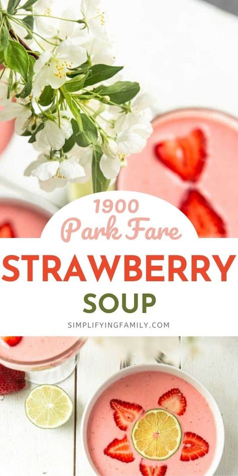 Strawberry Soup Recipe, Strawberry Salsa Recipe, Yogurt Breakfast Bowl, Strawberry Soup, Greek Yogurt Breakfast, Fruit Soup, Strawberry Salsa, Perfect Healthy Breakfast, Disney Recipes