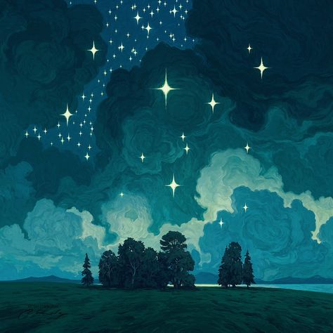 ArtStation - "Unknown Constellation", Artem Chebokha Space Drawings, Photoshop Techniques, Background Drawing, Nature View, Landscape Drawings, Landscape Illustration, 2d Animation, Environmental Art, Dark Souls