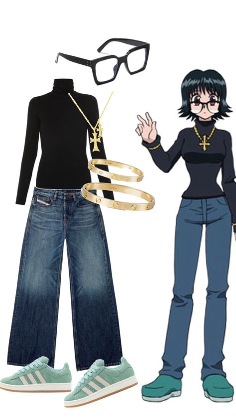 Hxh shizuku outfit Shizuku Outfit, Anime Inspired Outfits Casual, Hxh Shizuku, Hxh Cosplay, Shizuku Hxh, Shizuku Hunter X Hunter, Nice Clothing, Last Minute Costumes, Anime Inspired Outfits