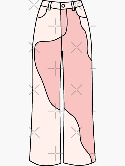 "Pink Wide Leg Pant Illustration" Sticker for Sale by RJ Designs | Redbubble Pant Illustration, Flowy Pants, Wide Leg Pant, Cargo Pant, Leg Pants, Fashion Illustration, Wide Leg Pants, Wide Leg, Sketch