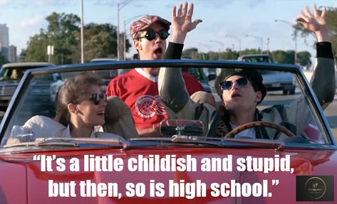 Ferris Bueller’s Day Off is a 1986 American teen comedy film written, co-produced, and directed by John Hughes and co-produced by Tom Jacobson. In the realm of classic movies that... The post 30 Ferris Bueller Quotes from “Ferris Bueller’s Day Off” appeared first on Self Improvement Blog. Ferris Buellers Day Off Quotes, Ferris Bueller Quotes, Day Off Quotes, Ferris Bueller’s Day Off, Ferris Bueller's Day Off, Life Moves Pretty Fast, Ferris Bueller, John Hughes, American Teen