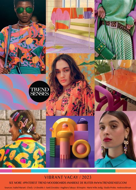 VIBRANT VACAY // 2023 – Trendsenses Aesthetic Trends 2023, Trend Senses 2023, Female Fashion Trends 2023, 2023 Prints Trends, Fashion Snoops Trends 2023, Trend Board 2023, Fashion Trending Moodboard 2023, Fashion Print Trends 2023, 2023 Graphic Trends