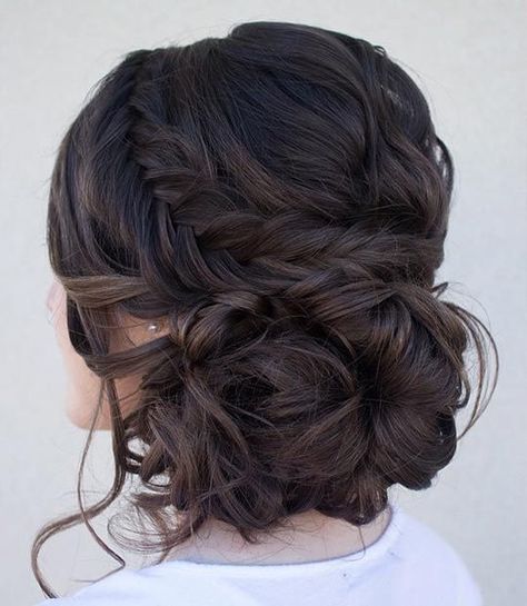 Curly Homecoming Hairstyles, Easy Formal Hairstyles, Romantic Bridal Hair, Chignon Updo, Bridal Stylist, Formal Hairstyles For Long Hair, Peinados Recogidos, Low Bun, Braided Hairstyles For Wedding