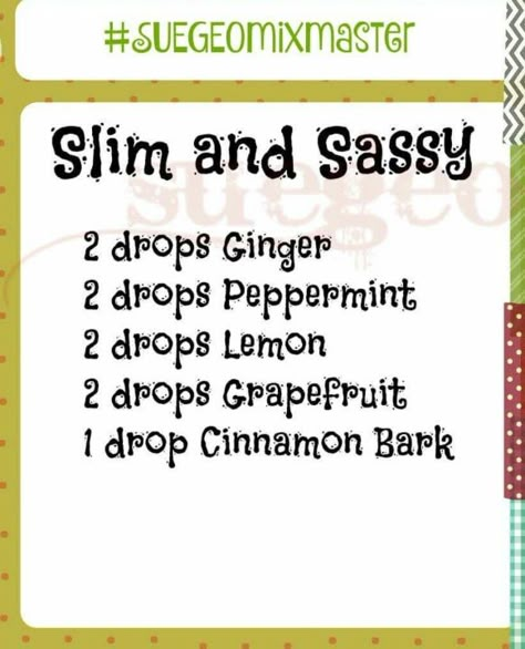 Doterra Slim And Sassy, Essential Oil Roller Bottle Recipes, Eo Blends, Slim And Sassy, Essential Oil Usage, Essential Oil Combinations, Doterra Essential Oils Recipes, Essential Oil Diffuser Blends Recipes, Essential Oil Remedy