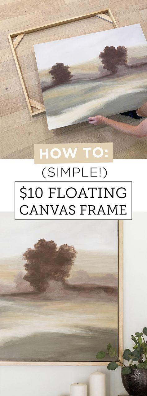 Diy Canvas Frame, Floating Canvas Frame, Cadre Diy, Cuadros Diy, Kunst Inspiration, Jackson Pollock, Decor Minimalist, Art Tutorial, Diy Frame