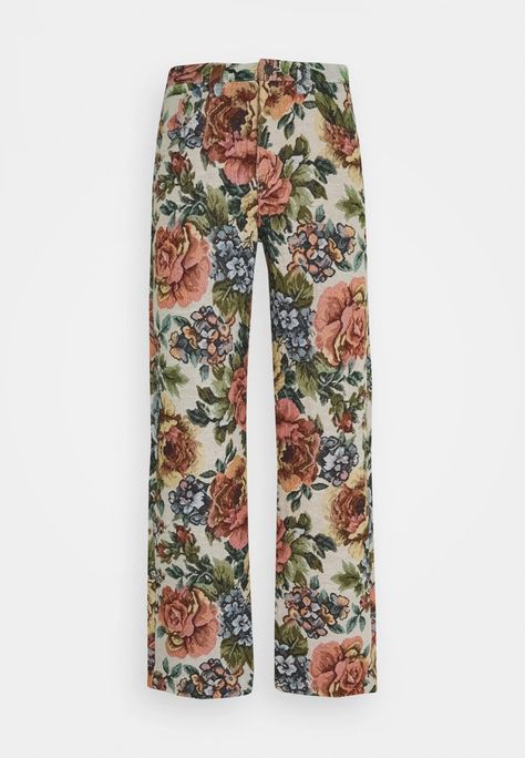 £65.00 | Sold out Vintage Floral Pants, Jaded London Jeans, Floral Pants Outfit, Skate Jeans, Country Vibes, Floral Joggers, Fitness Wear Outfits, Jaded London, Floral Jacquard