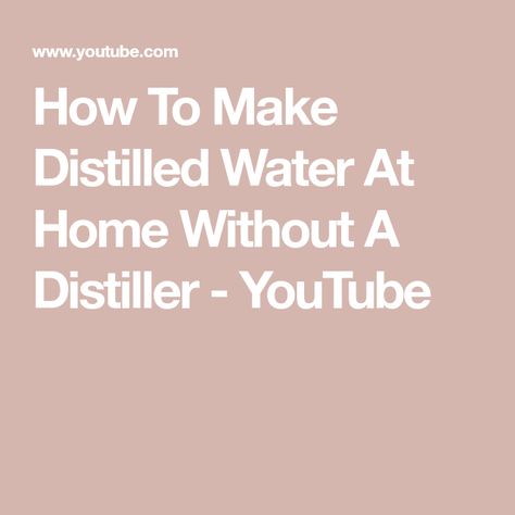 Distilled Water How To Make, How To Make Distilled Water At Home, Distilled Water Diy, Diy Cleaner, Diy Cleaners, Distilled Water, Diy Household, Survival Tips, Diy Cleaning Products