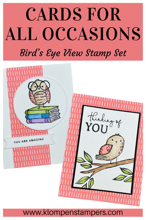 Stampin Up Birds Eye View Cards, Stampin Up Thinking Of You Cards, Birds Eye View Stampin Up Cards, Easy Card Making, Jackie Bolhuis, Card Making Ideas Easy, Card Making Video Tutorials, Stampin Blends, Being An Artist