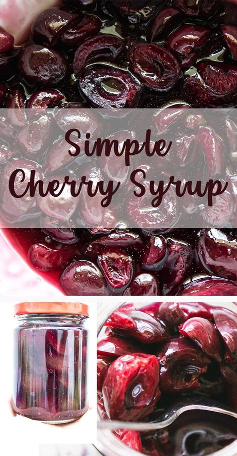 INGREDIENTS
2 cups cherry pitted
½ cup sugar
½ tsp almond extract
pinch of salt Homemade Cherry Syrup, Cherry Simple Syrup Recipe, Cherry Syrup Recipe Canning, Preserving Cherries, Cherry Juice Recipe, Cherry Syrup Recipe, Cherry Recipes Healthy, Cherry Simple Syrup, Fruit Syrup Recipe