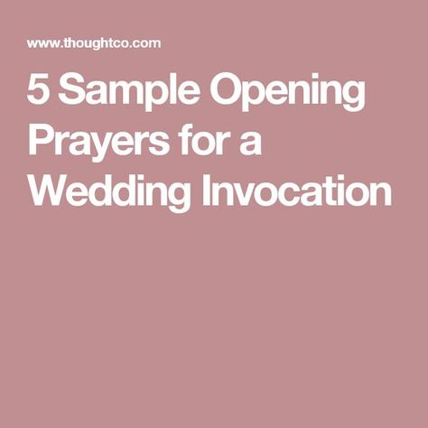 5 Sample Opening Prayers for a Wedding Invocation Wedding Invocation, Christian Wedding Songs, Hay Wedding, Sample Prayer, Christian Wedding Cards, Wedding Prayer, Wedding Script, Opening Prayer, Prayer For You