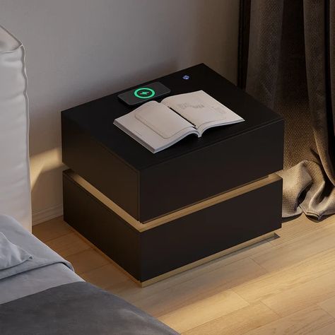 Nightstand with Wireless Charging! Power up your phone & keep it close (Save 23%). Built-in USB ports too. Shop Now & Save $60 (Was $259.99 , Now $199.99) Free Shipping! + Unlock 20% Extra Off on Our Newest Essentials!

Extra 20% Off 
CODE: 20MC
#ad #wirelesscharging #convenience #bedsidetable #nightstand #bedroomfurniture #bedroomdecor #nightlight #chargingstation #modernfurniture #cleandesign #organization Wooden Bedside Table Design, Smart Bedside Table, Charging Nightstand, Led Nightstand, Bathroom Vanity Remodel, Living Room Pouf, Black Nightstand, Wireless Charging Station, Ship Decor