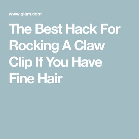 Claw Clip Fine Hair, Loose Buns, Up Hairdos, Short Hairstyles Fine, Clip Hairstyles, Full Hair, Voluminous Hair, Elastic Hair Ties, Half Up Hair