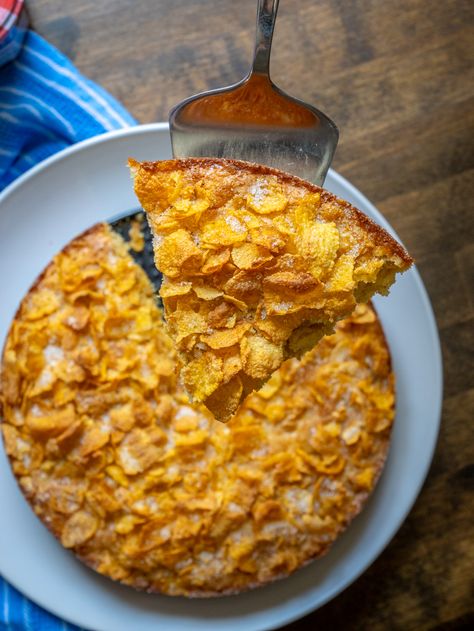 Cornflake Cake Recipe, Cornflake Dessert Recipes, Cornflake Slice, Cornflake Cakes, Cornflake Tart, Cornflake Cake, Corn Flake, Cold Cereal, Spring Cake