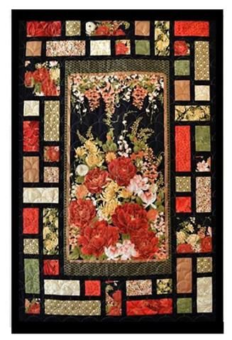 Large Scale Prints, Japanese Quilt Patterns, Asian Quilts, Panel Quilt Patterns, Big Block Quilts, Fabric Panel Quilts, Stained Glass Quilt, Hanging Quilts, Japanese Quilts