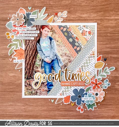 8x10 Photo Scrapbook Layout, Scrapbook Layouts Multiple Pictures, Simple Scrapbooking Layouts, Scrapbook Layouts Ideas, 8x8 Scrapbook Layouts, Scrapbook Sketches 12x12, Picture Scrapbook, Scrapbook Layout Ideas, Allison Davis