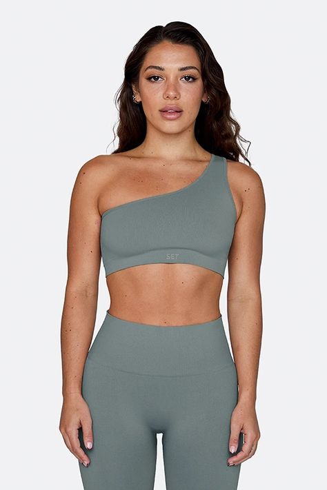 One Shoulder Bra, Math Questions, Cropped Crewneck, Spin Class, Matching Leggings, Grey Leggings, Sport Wear, Bike Shorts