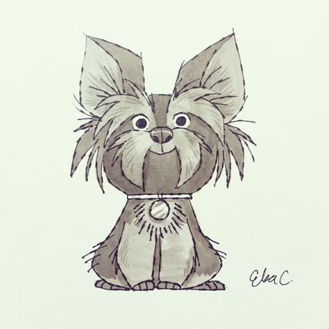 Art by Elsa Chang*  • Blog/Website | (https://www.instagram.com/elsasketch) Bunny Sketches, Dog Design Art, Cute Dog Drawing, Angry Animals, Animal Caricature, Dog Sketch, Animal Character, Christmas Dogs, Character Designer